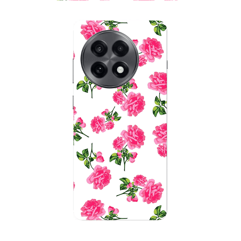 Oneplus 13 5G Roses White Transparent Silicone TPU Θήκη